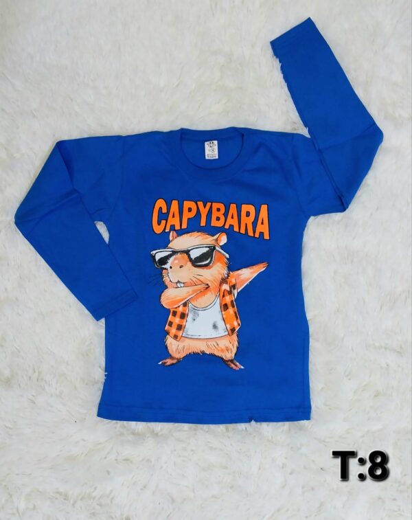 CAMISETA DE ALGODON PEINADO DOBLE ESTAMPA