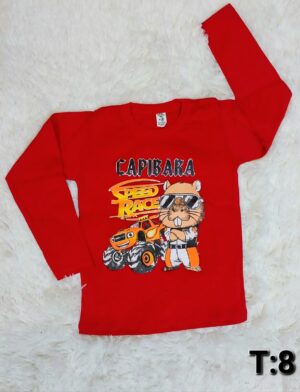 CAMISETA DE ALGODON PEINADO DOBLE ESTAMPA