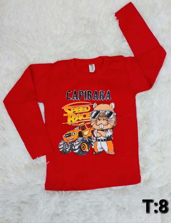 CAMISETA DE ALGODON PEINADO DOBLE ESTAMPA