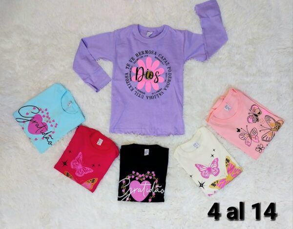 CAMISETA CON GLITER DE ALGODON