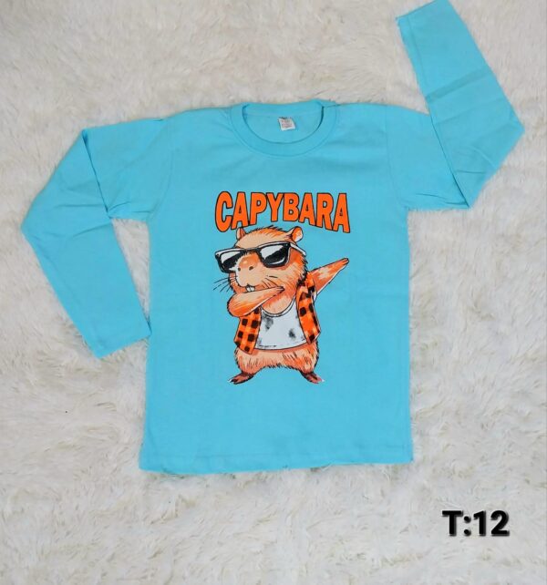 CAMISETA DE ALGODON PEINADO DOBLE ESTAMPA