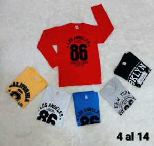 CAMISETAS DE NIÑO DE ALGODON